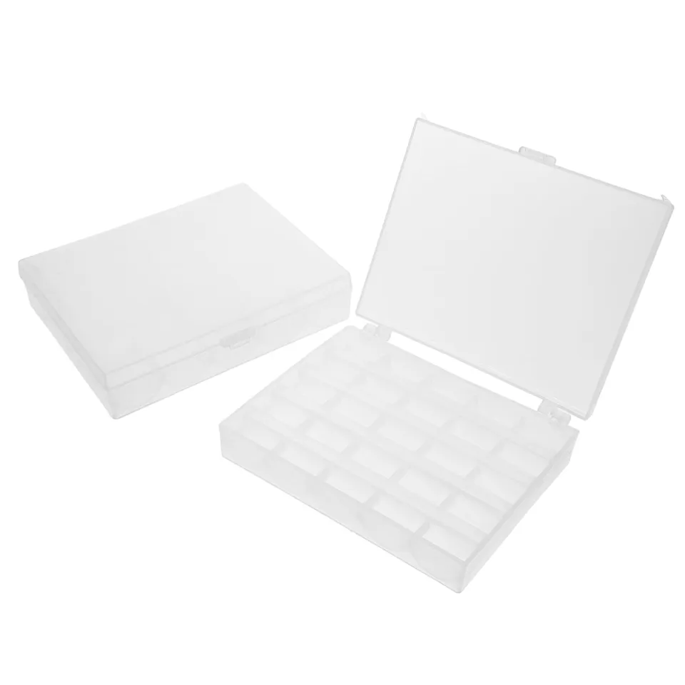DOITOOL Scatole Porta Bobine Plastica 25 Scomparti 2 Pezzi