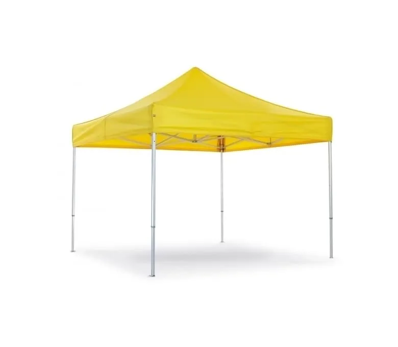 GrecoShop Gazebo Pieghevole 5559 3x3 m Giallo Ocra PVC