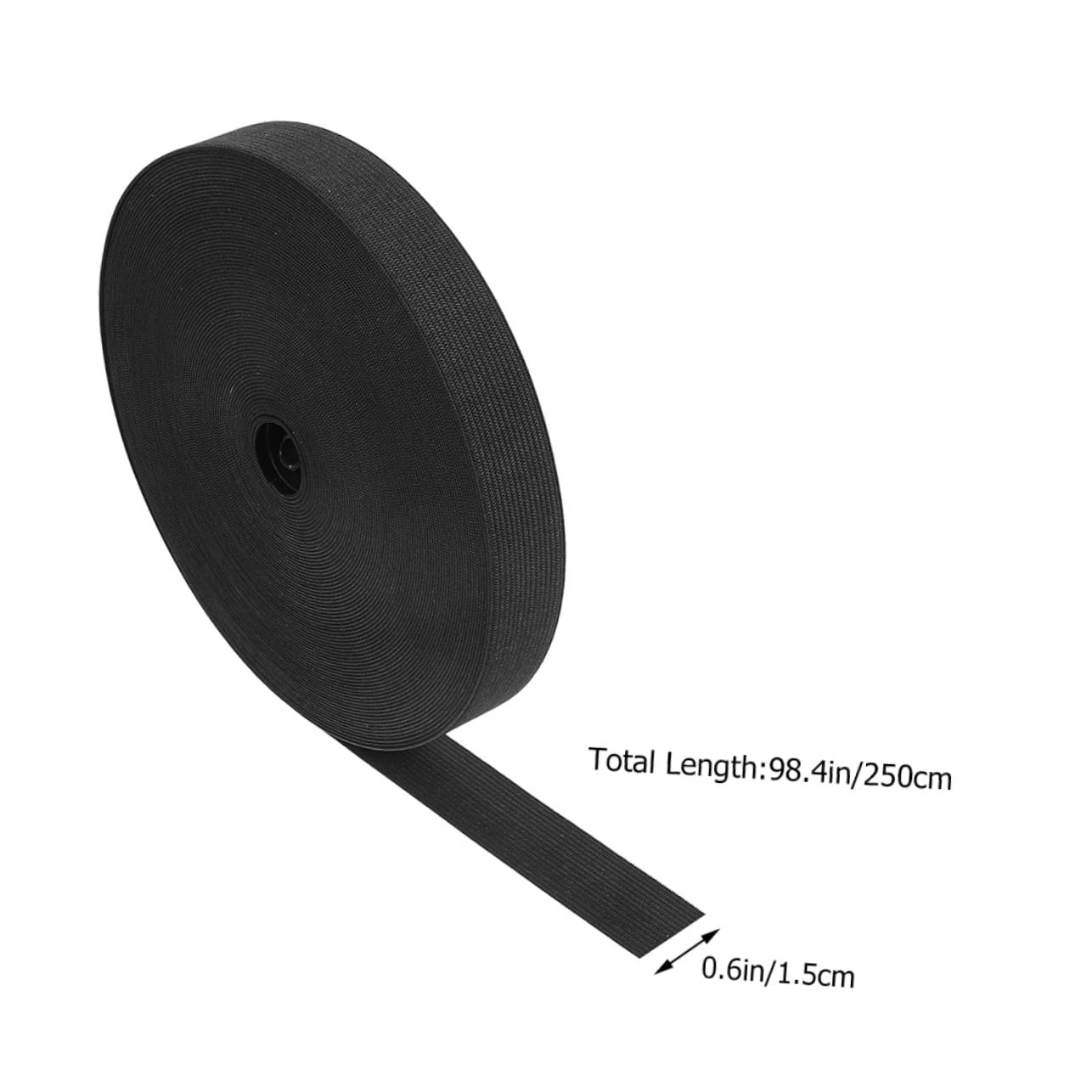 DOITOOL Elastico Nero Cucito Poliestere Rotolo