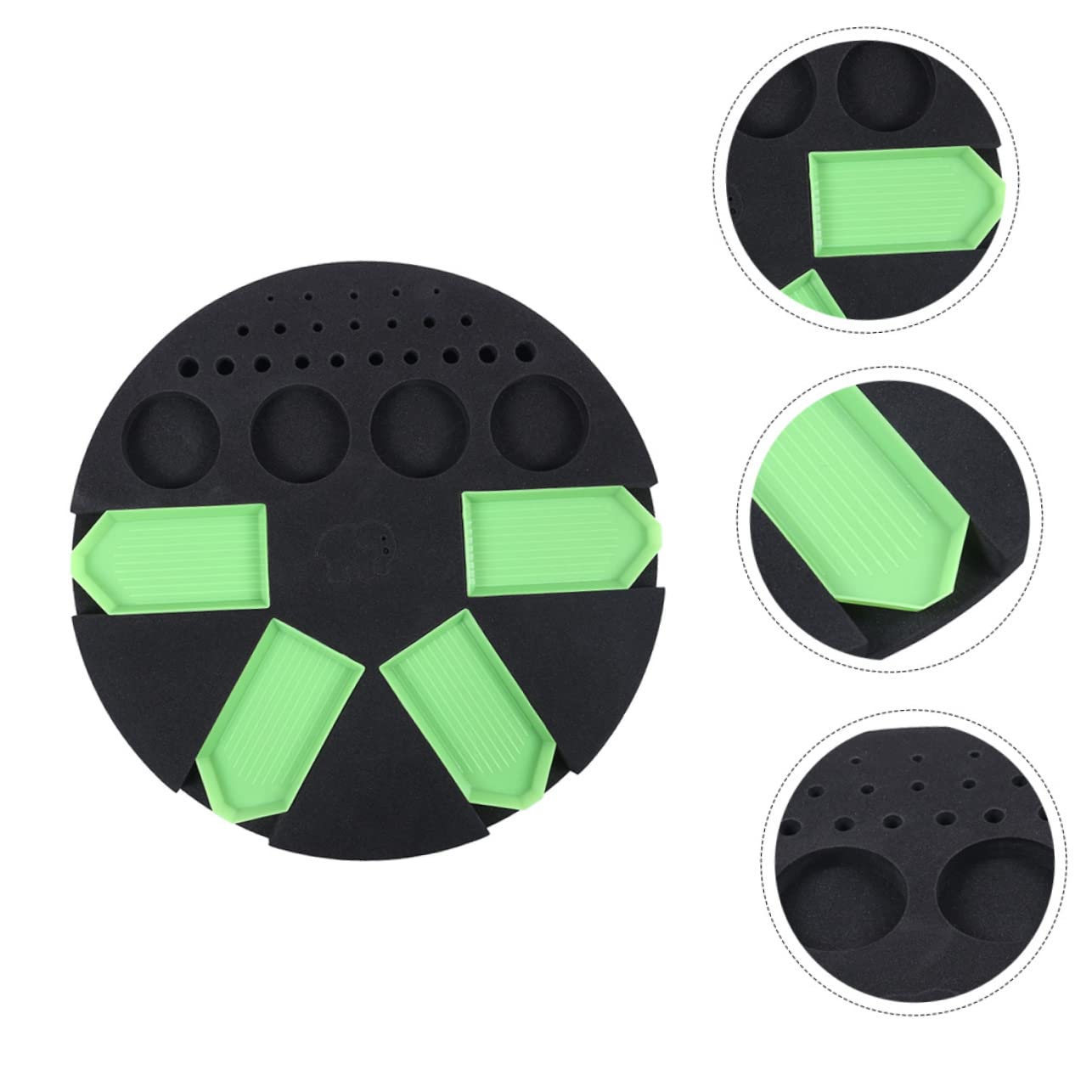 DOITOOL Vassoio Silicone Nero Diamond Painting 4 Piastre