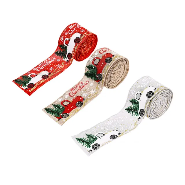 DOITOOL Nastro Raso Natalizio 3 Rotoli x 2 m Decorazione Albero