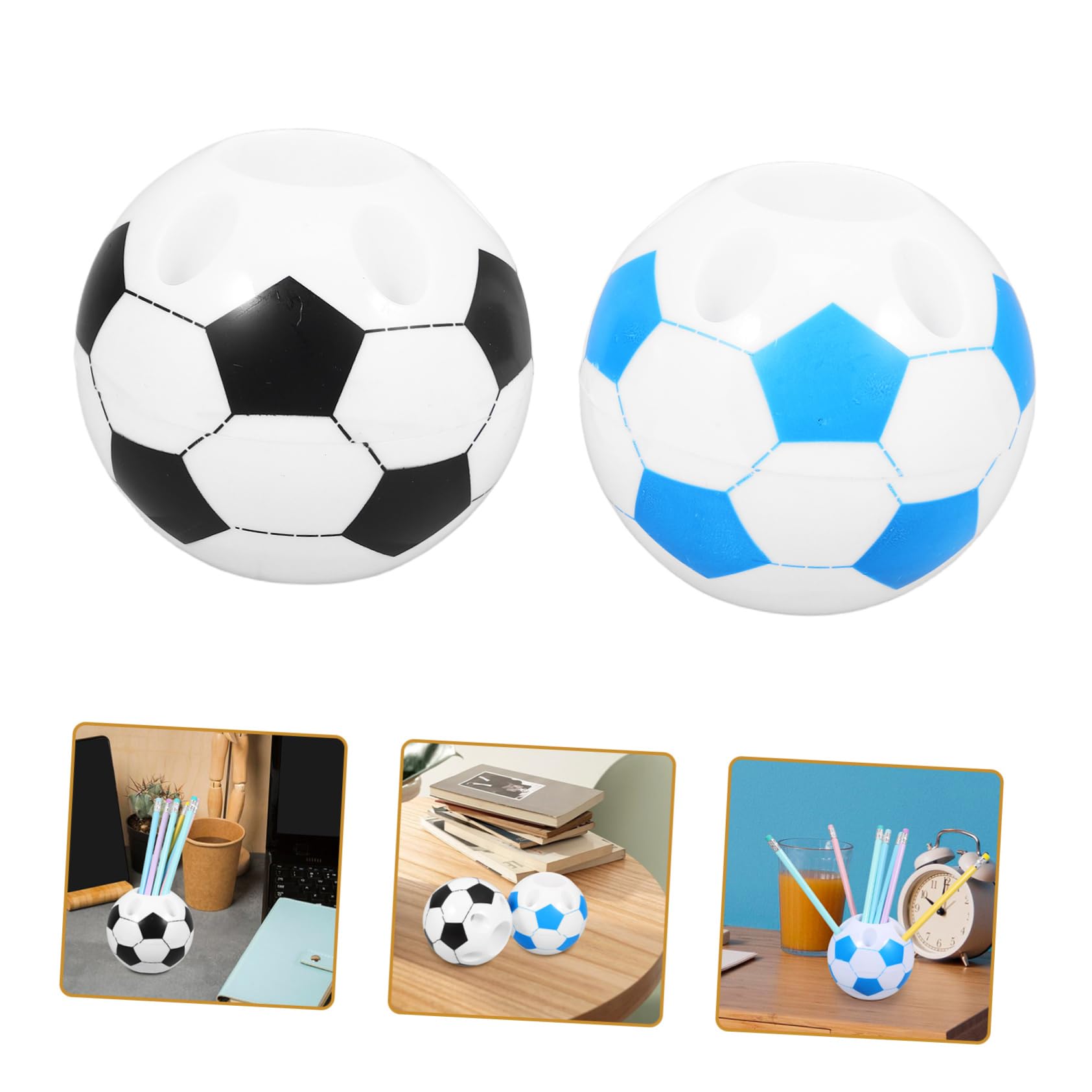 DOITOOL Portapenne Calcio Plastica Rotondo 2pz 9x8 cm