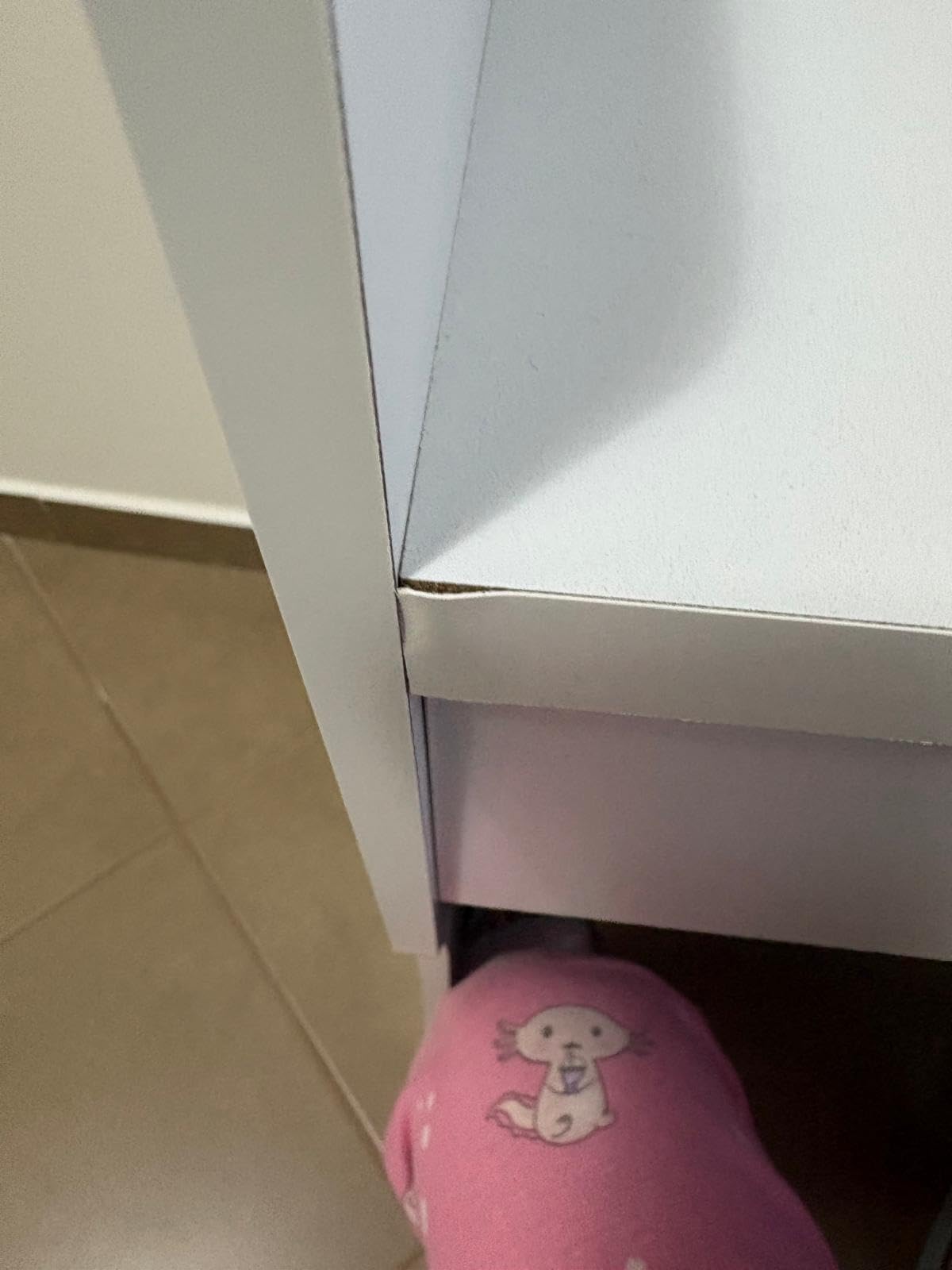 GrecoShop Toeletta Bambine Specchio a Cuore e Sgabello Bianca