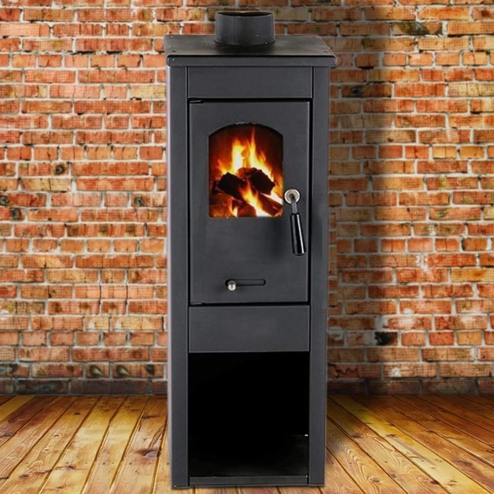 GrecoShop Long Hold Fire Black Lux stufa a legna 7 kW antracite