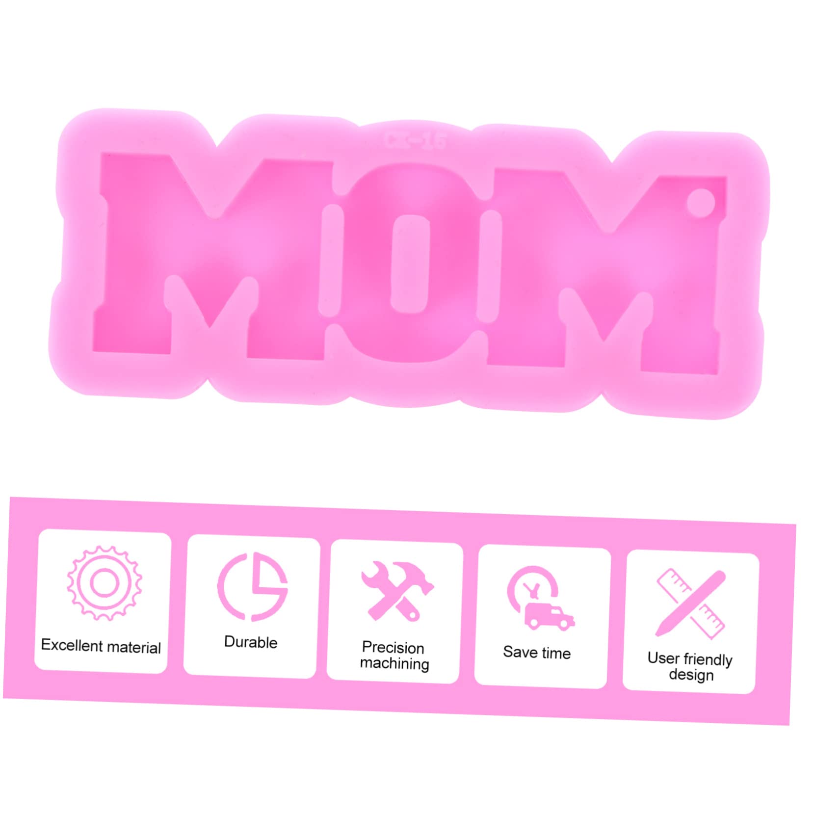 DOITOOL Stampo Silicone Portachiavi Mamma 2 Pezzi 7,5x3 cm