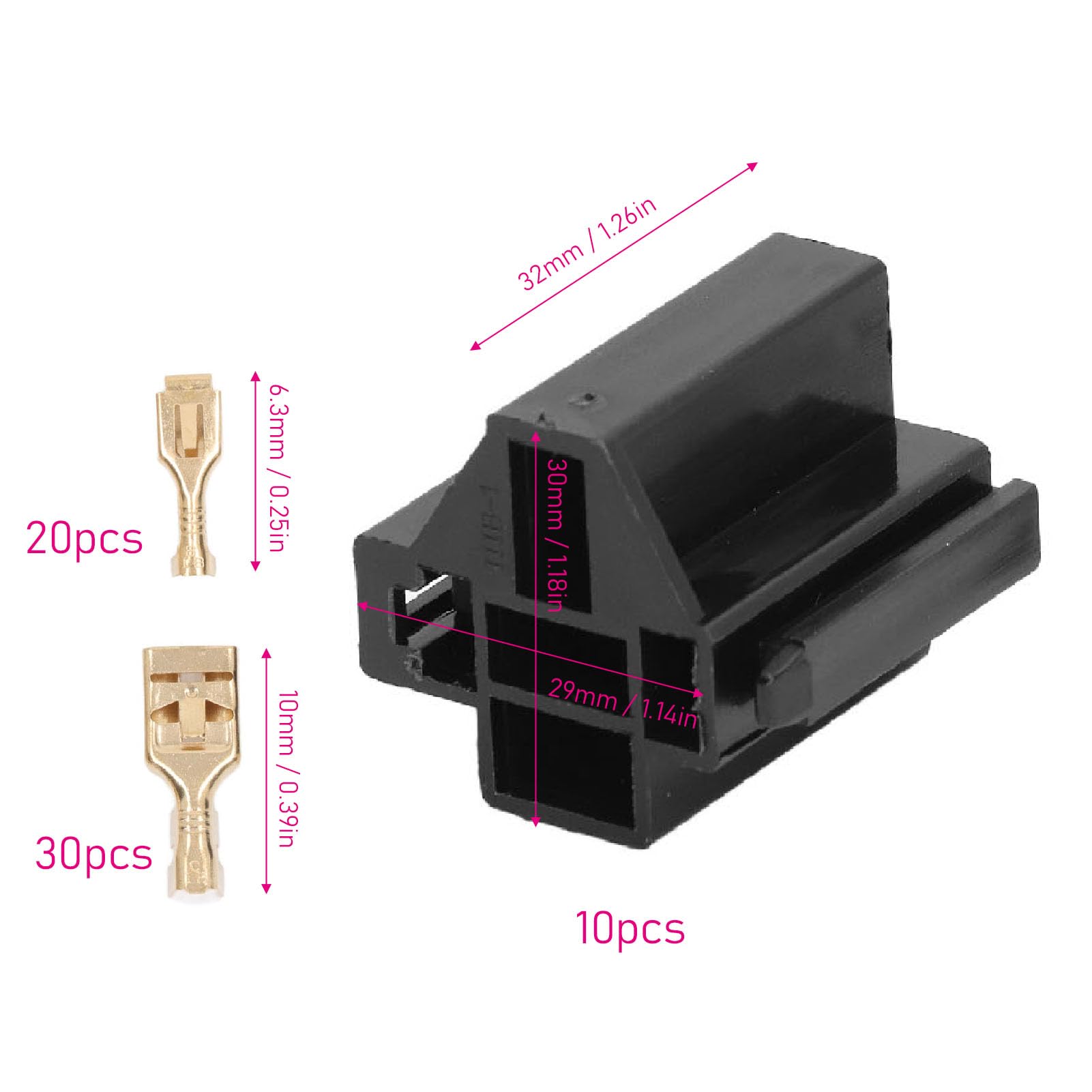 Saluaqui Relay Kit Connettori 5 Pin 12V 10 Set