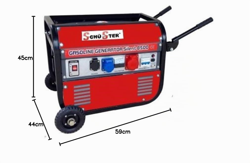 GrecoShop 3417 Gruppo Elettrogeno 2800W 230/380V con Ruote