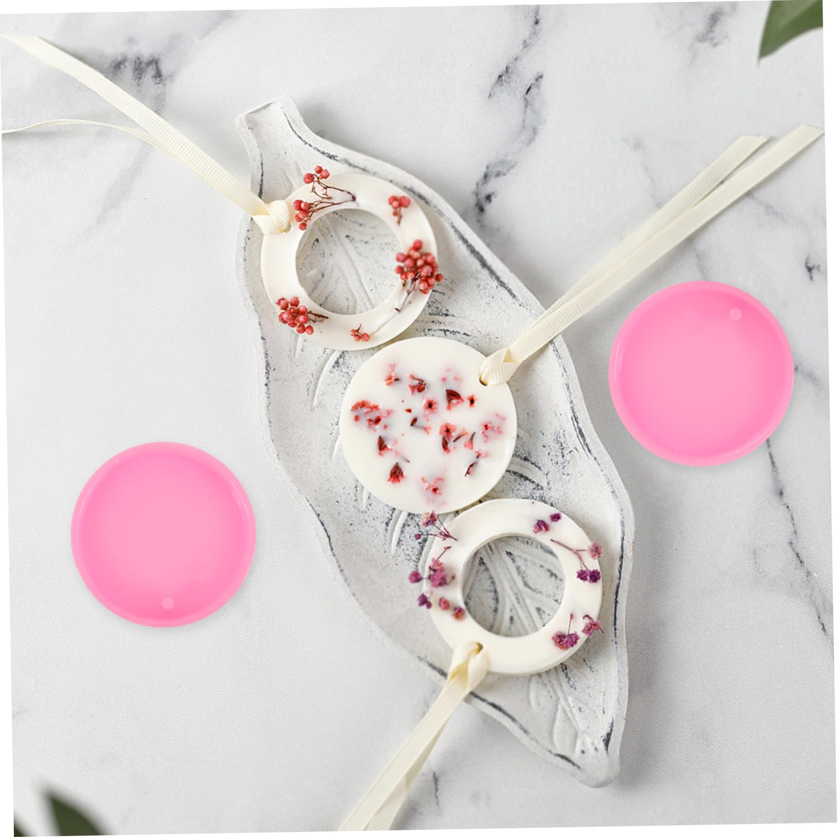 DOITOOL Stampi Silicone Portachiavi Resina 10 Pezzi Rosa Flessibili