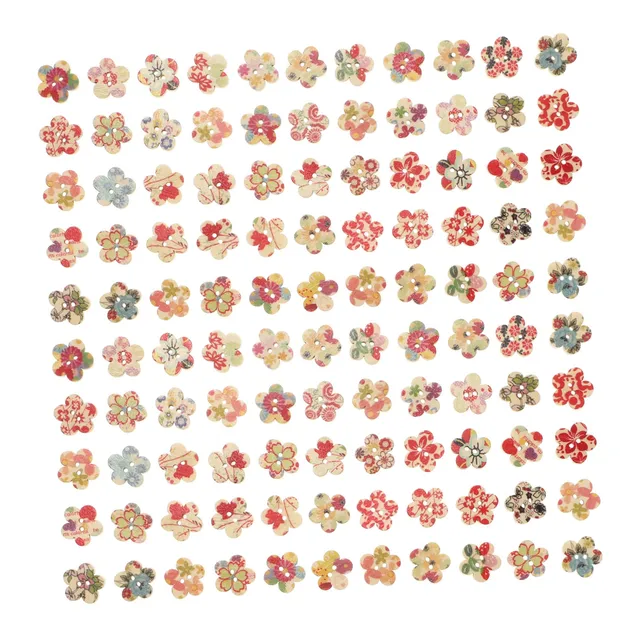 DOITOOL Bottoni in Legno 1,5x1,5 cm 100 Pezzi 2 Fori