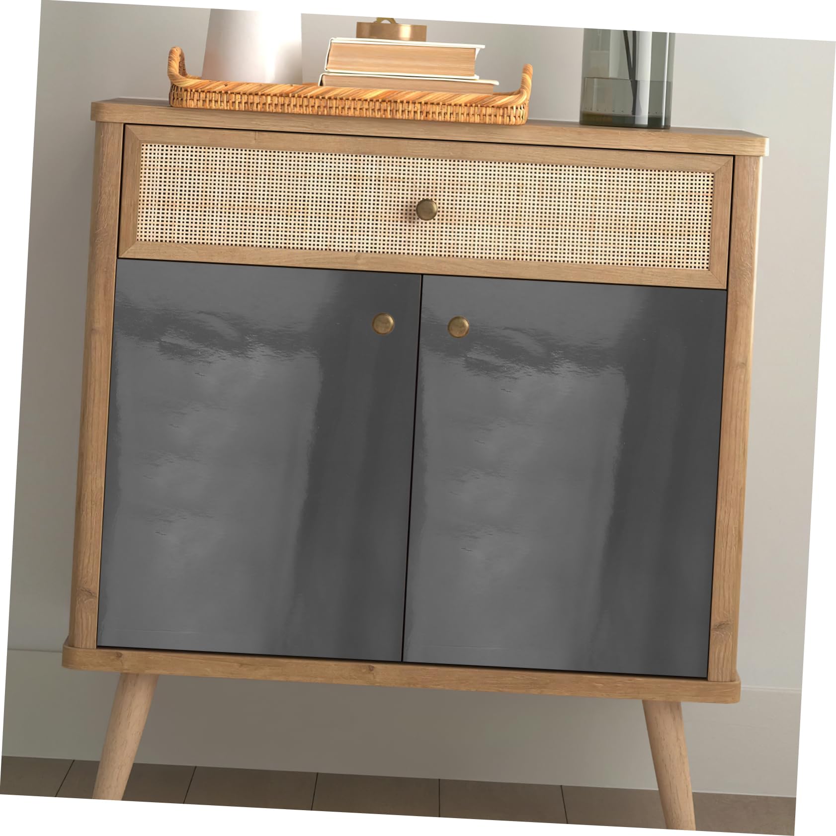 Doitool Pellicola Adesiva Grigio Scuro 100x30,5 cm per Mobili