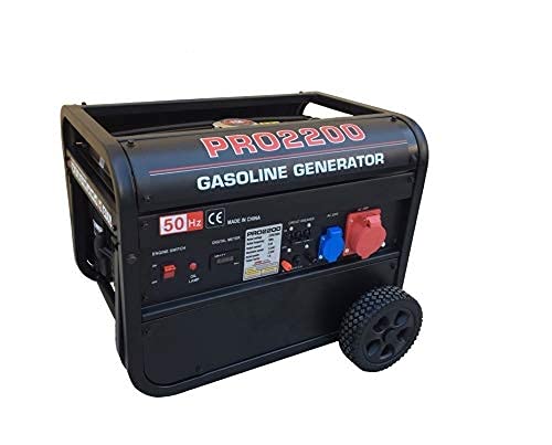 GrecoShop 3417 Gruppo Elettrogeno 2800W con Ruote Trifase