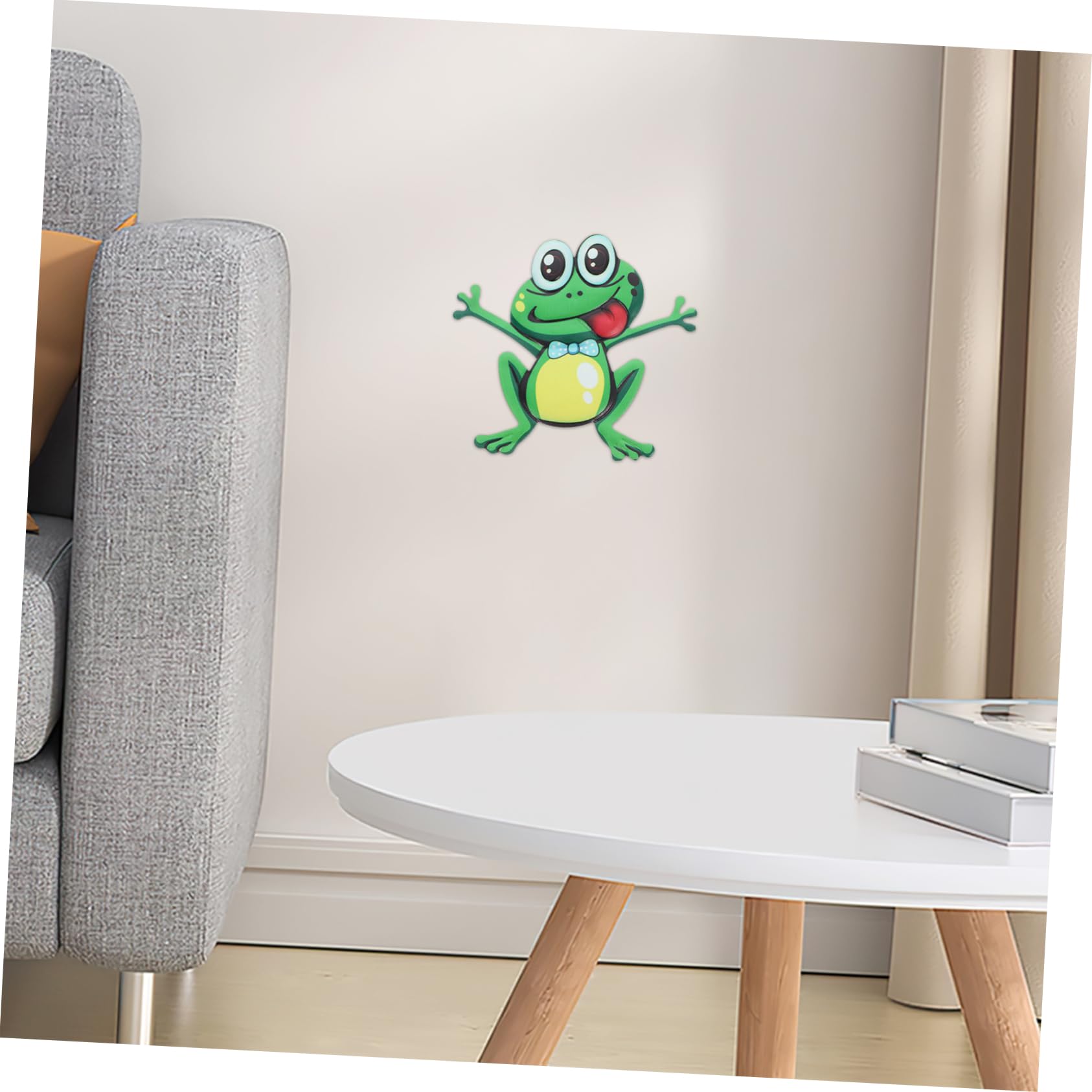DOITOOL decorazione parete rana ferro verde 13 cm da esterno