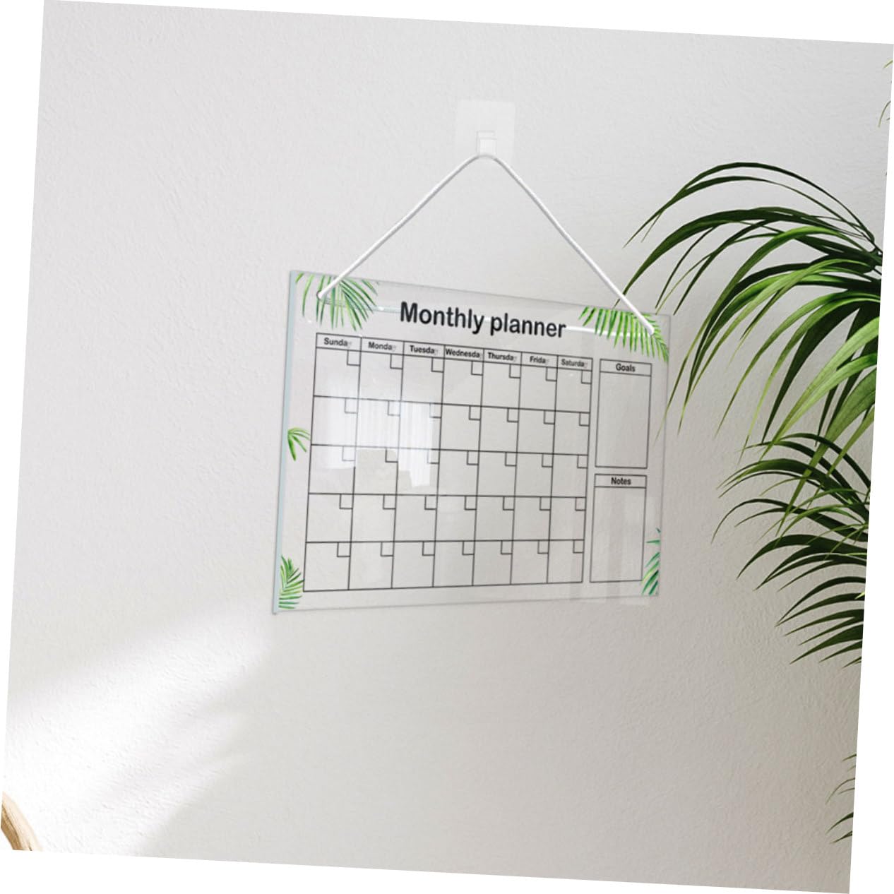 DOITOOL Calendario Mensile Frigo Acrilico 30x20 con 6 Pennarelli