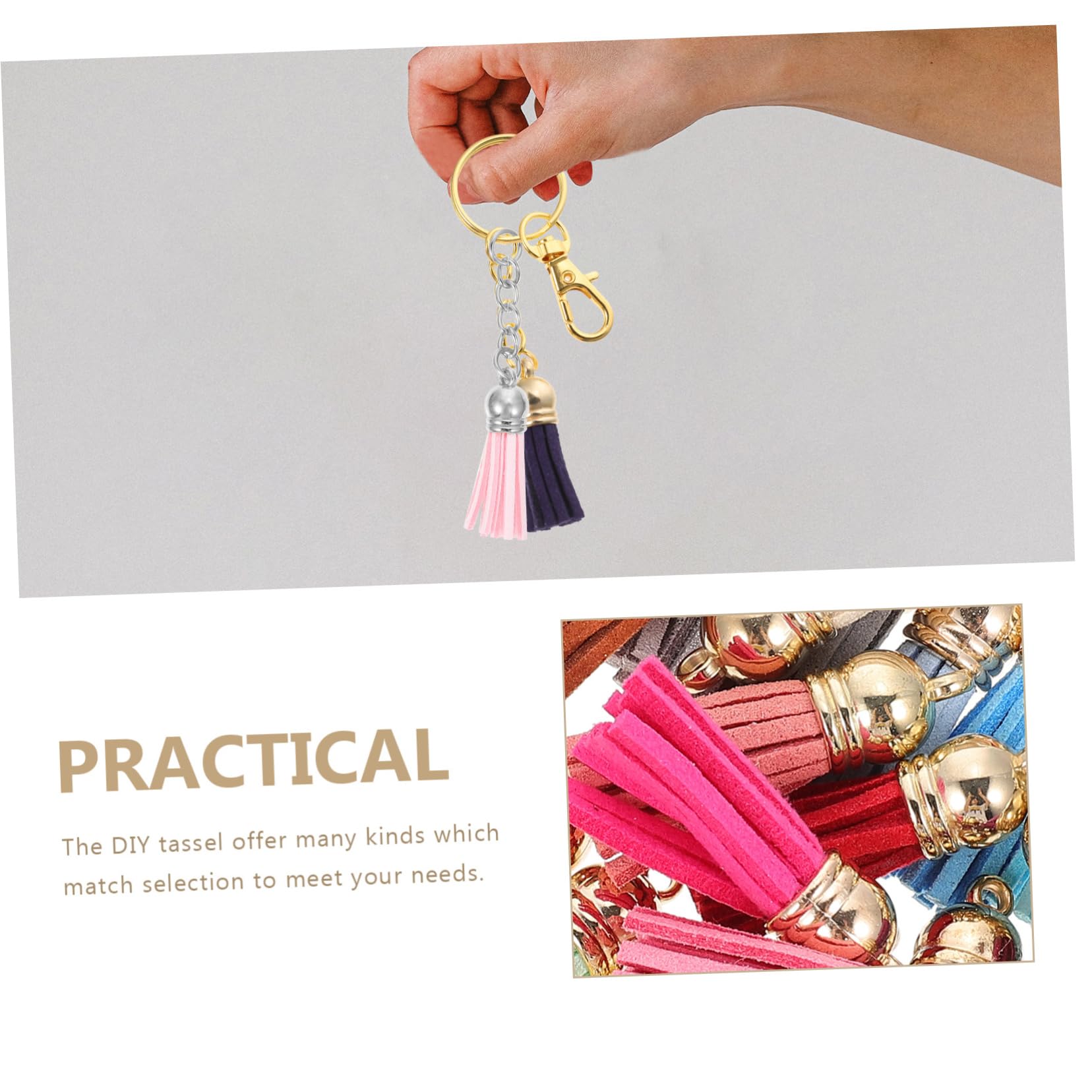 DOITOOL Kit Portachiavi Nappa Pelle Assortiti con Moschettone