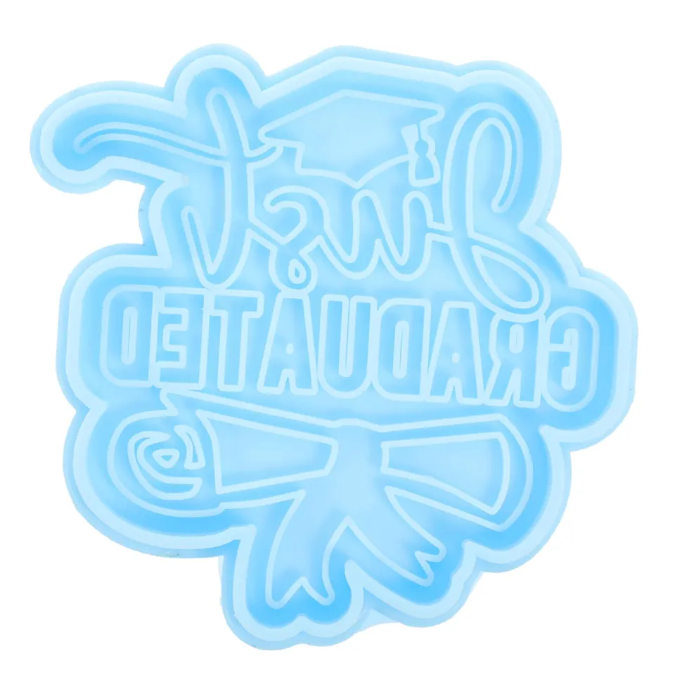 DOITOOL stampo silicone portachiavi laurea blu 1 pz