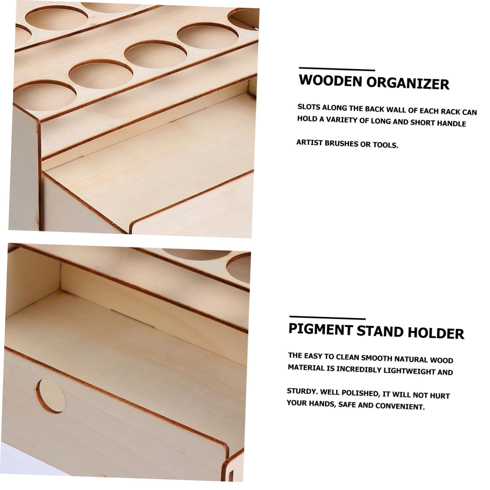 DOITOOL Organizer Legno Tubetti Vernice 22x14x12 per 15 Colori