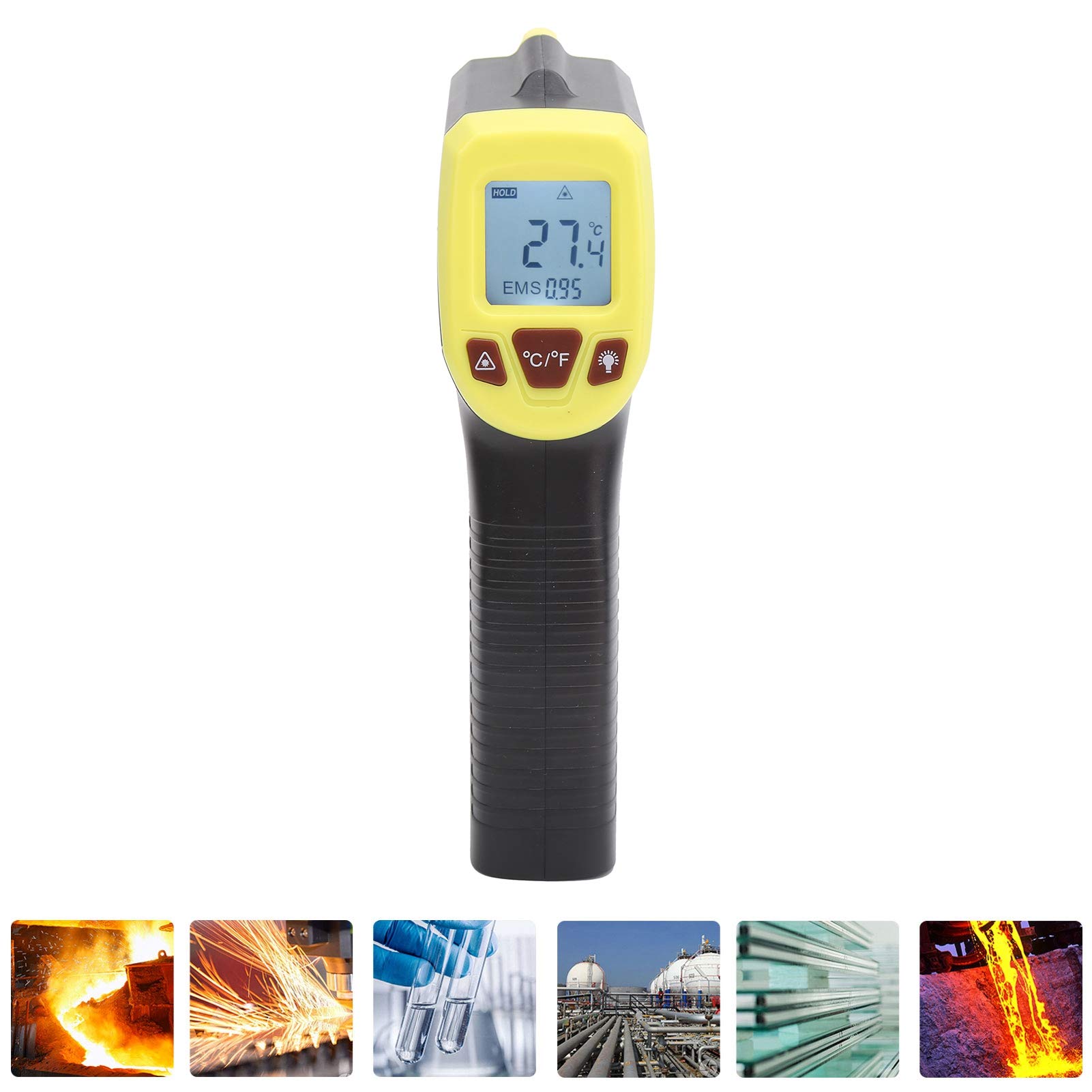 Saluaqui GM320S Termometro a Infrarossi Giallo LCD