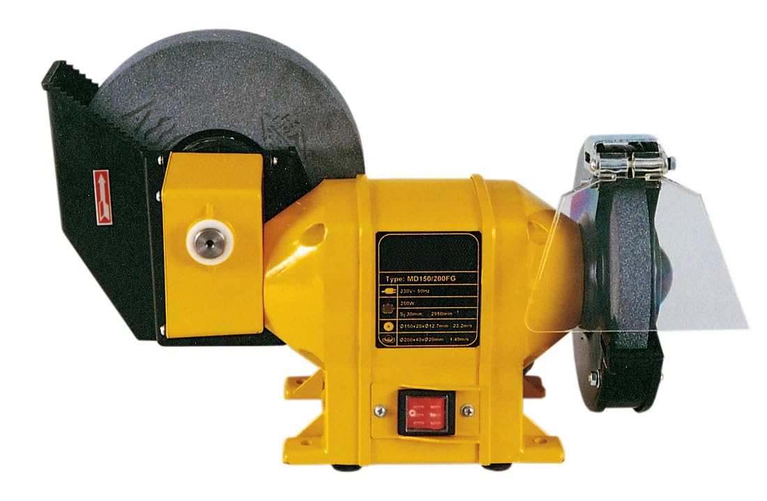 GrecoShop Smerigliatrice Banco 150/200 mm 250W Acqua e Secco