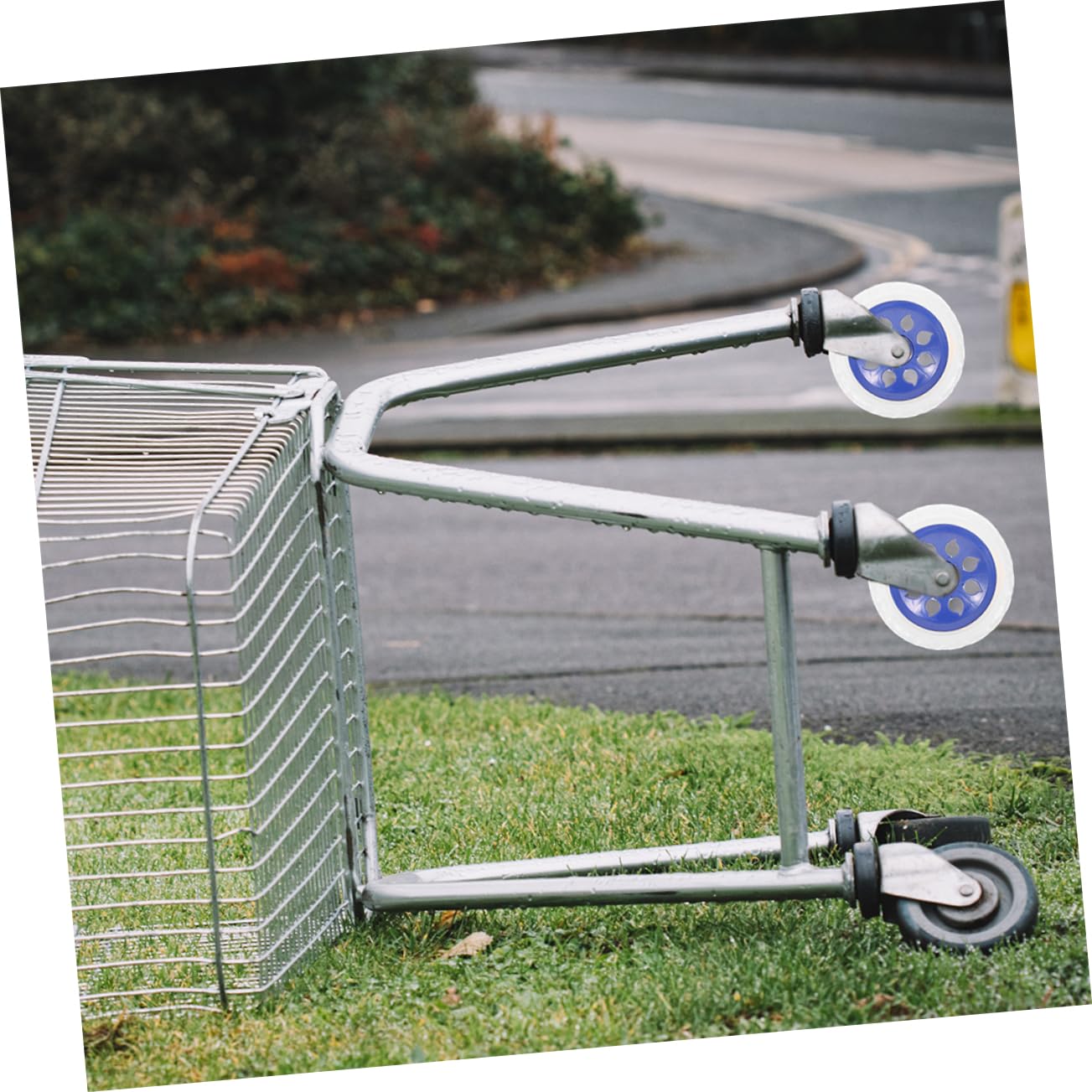 DOITOOL Ruote Ricambio Carrello Spesa Gomma Blu 4 Pezzi
