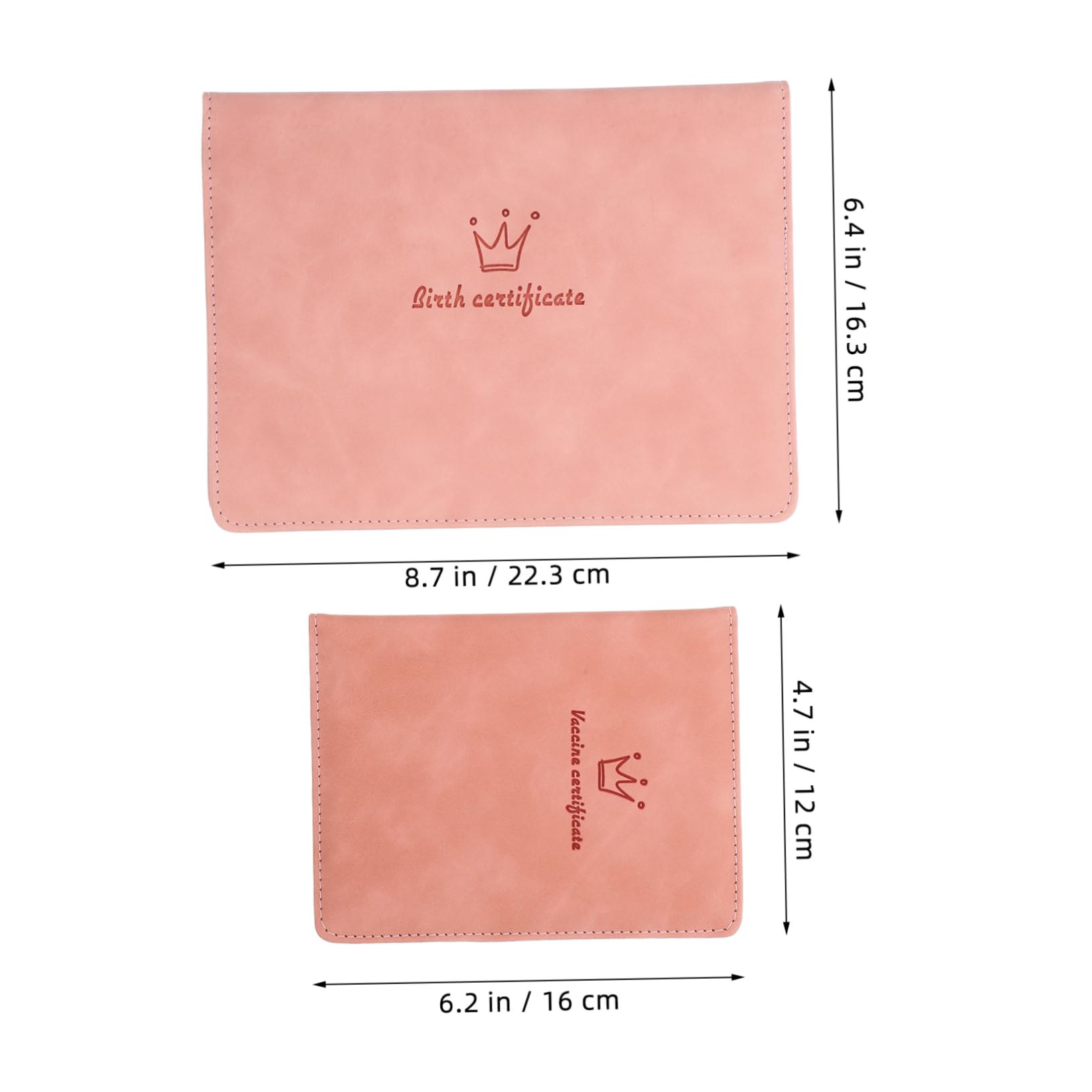 DOITOOL Custodia Portadocumenti PU 2 Pezzi Rosa per Certificati
