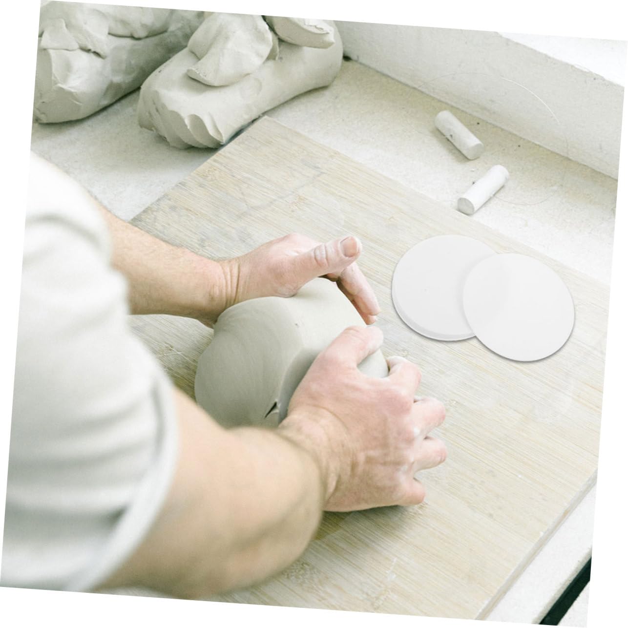 DOITOOL carta isolante fibra ceramica 10 pezzi rotonda ignifuga