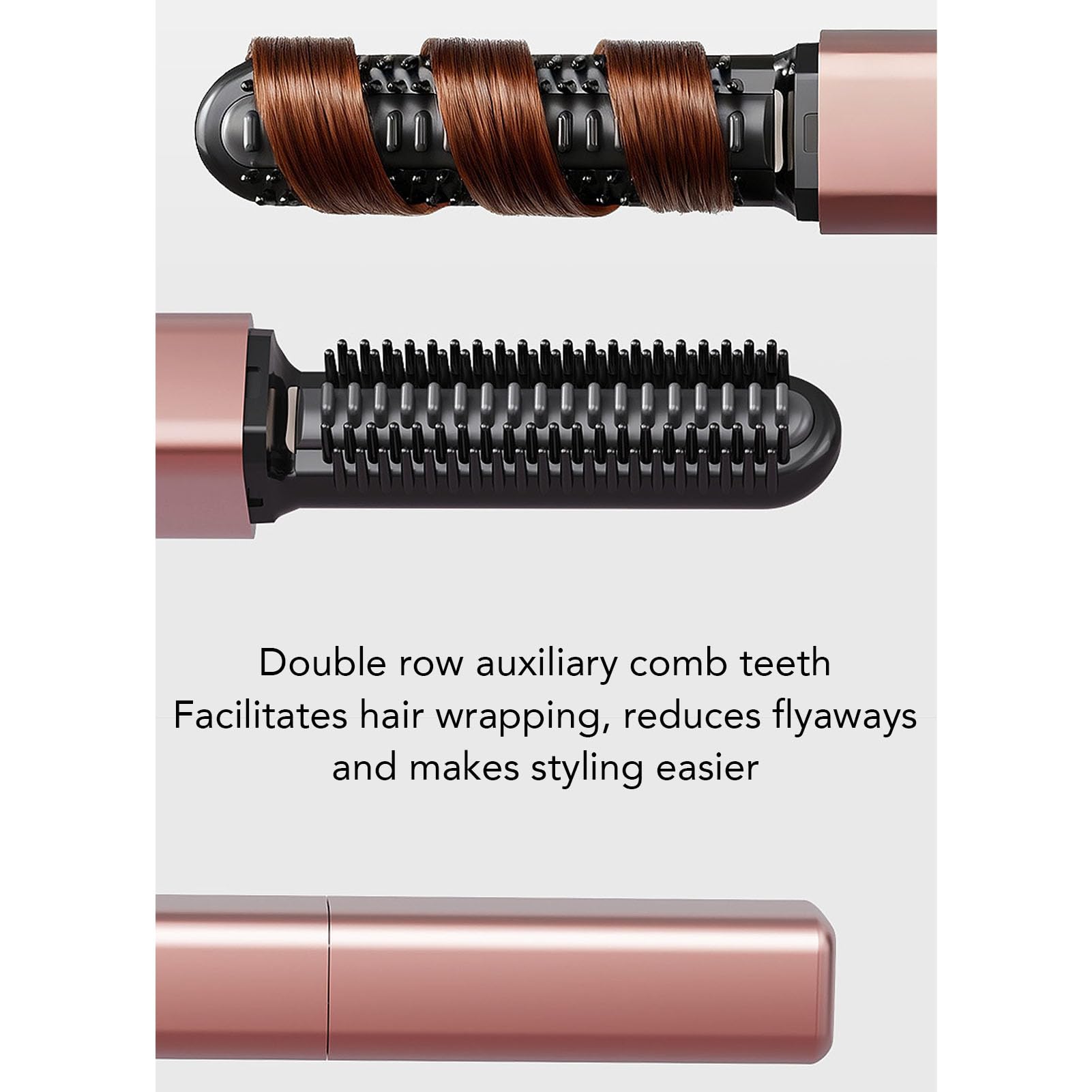 Saluaqui mini piastra capelli senza fili oro rosa 180°C