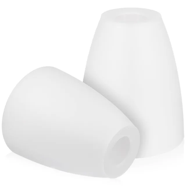 DOITOOL Paralume Plastica Bianco 10 cm 2 Pezzi Foro 30 mm