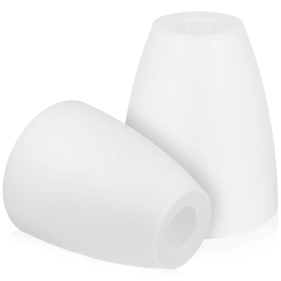 DOITOOL Paralume Plastica Bianco 10 cm 2 Pezzi Foro 30 mm
