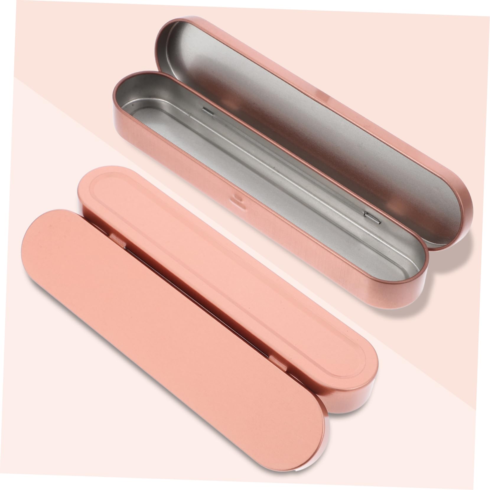 DOITOOL Astuccio in Ferro Oro Rosa 17,8 cm con Coperchio