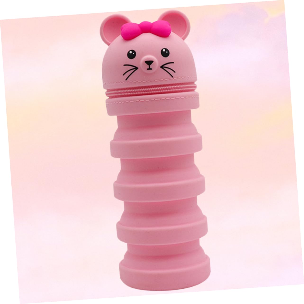 DOITOOL astuccio silicone topo rosa portapenne studenti