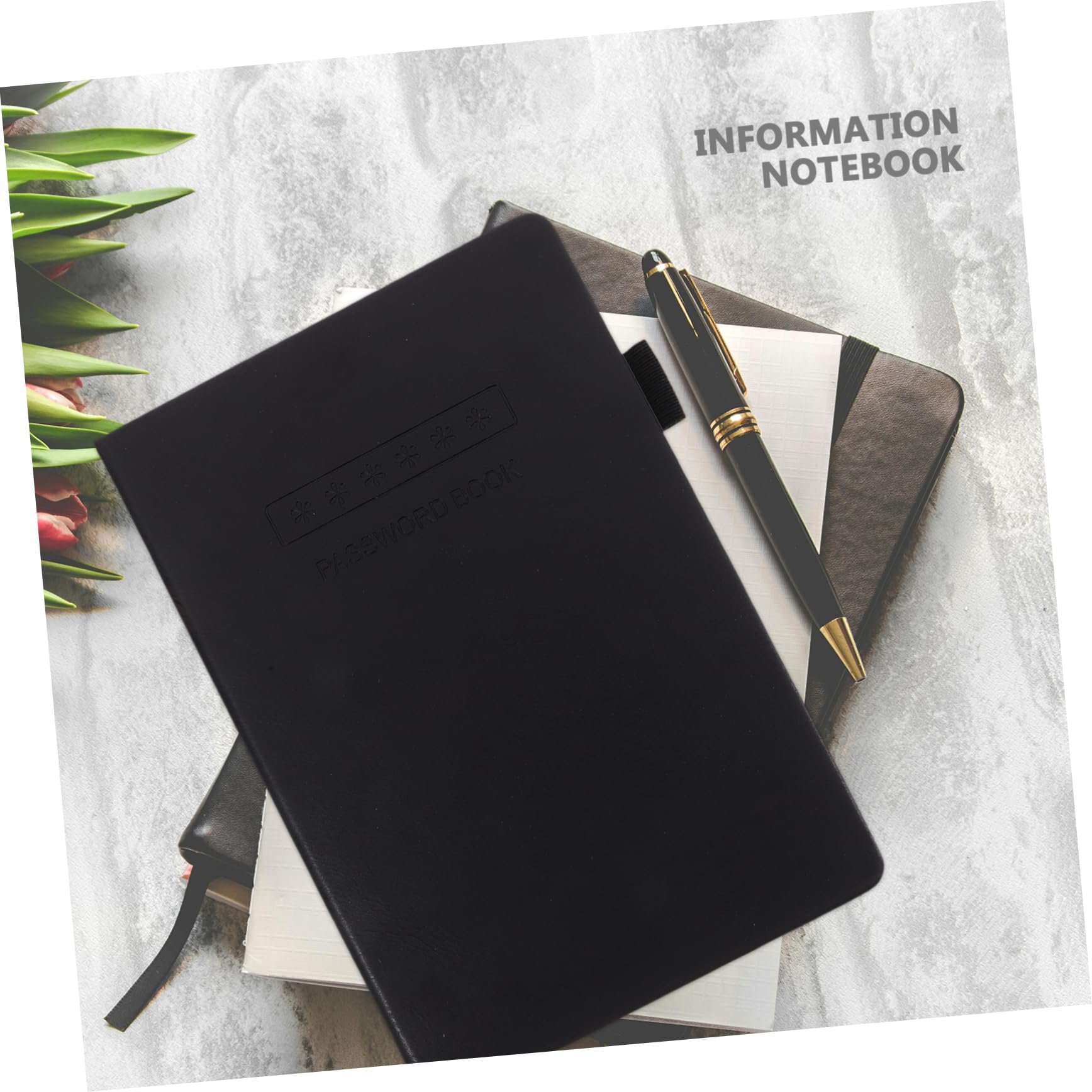 DOITOOL Quaderno Password A5 Carta Nero Registra Account