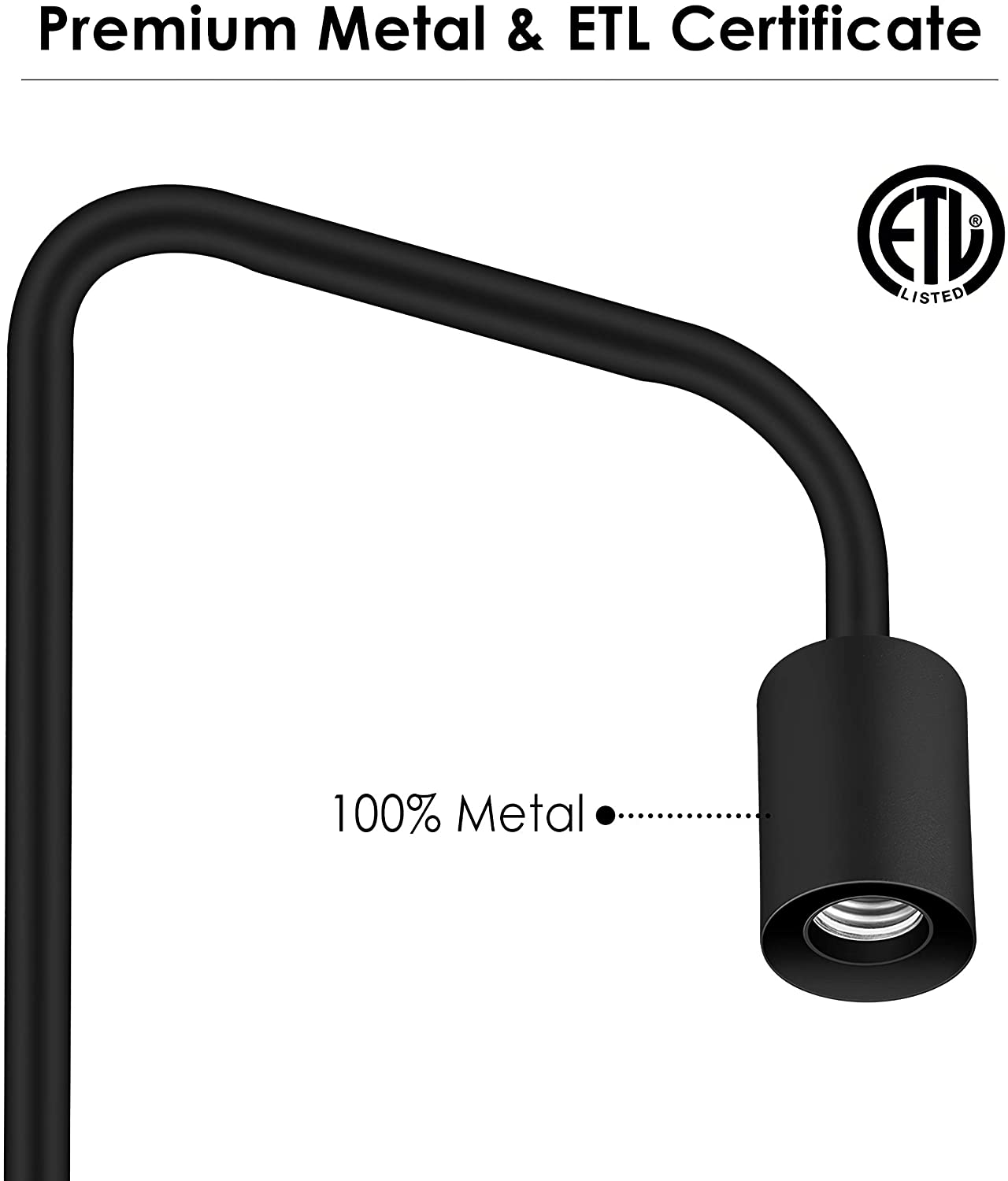 Yexati BoostArea lampada da terra industriale nera E26 160 cm