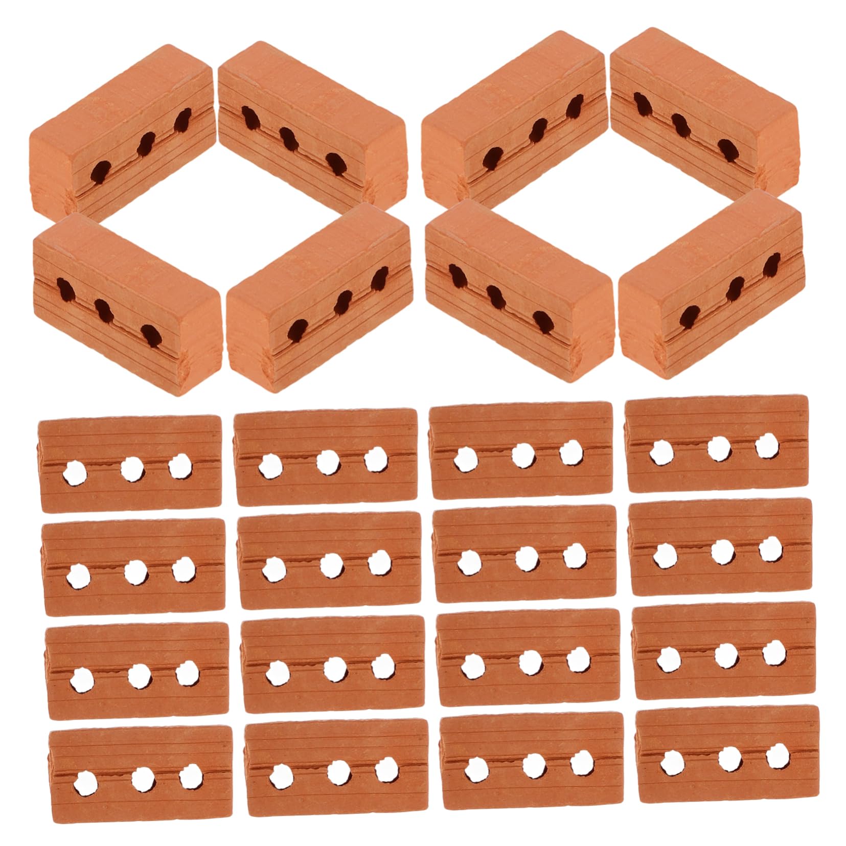 DOITOOL Mattoncini Miniatura 50 Pezzi 1,6x0,8 cm Vintage