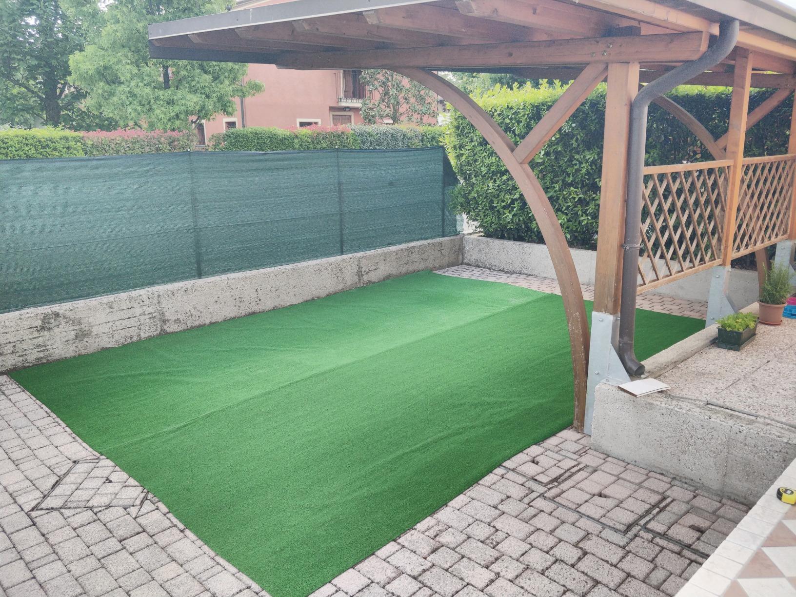 GrecoShop 2456 2x10 m tappeto erba sintetica 7 mm verde