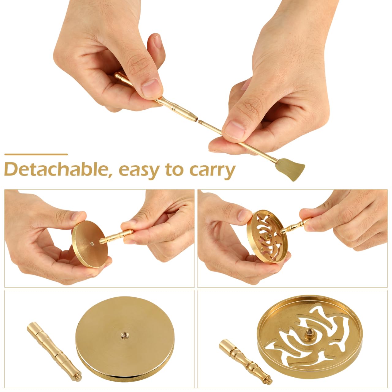 Doitool portaincenso ottone loto 5 pezzi kit