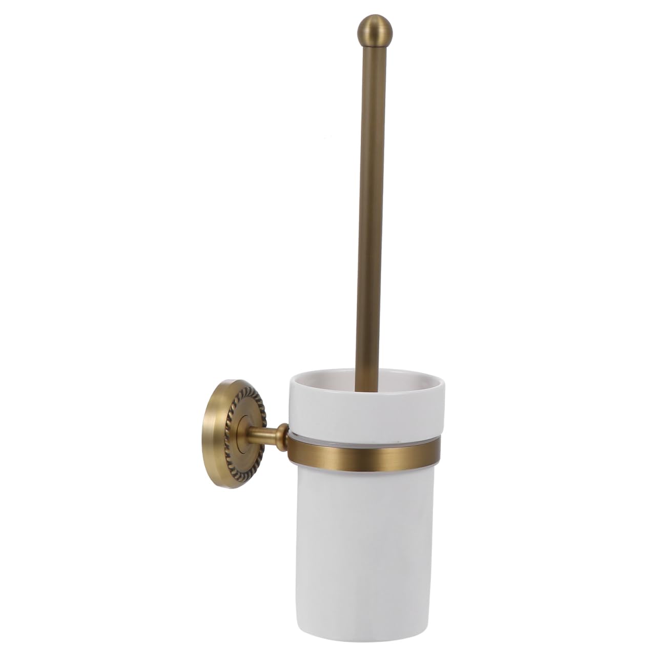 Doitool F6706 Porta Scopino WC Ottone Anticato Ceramica