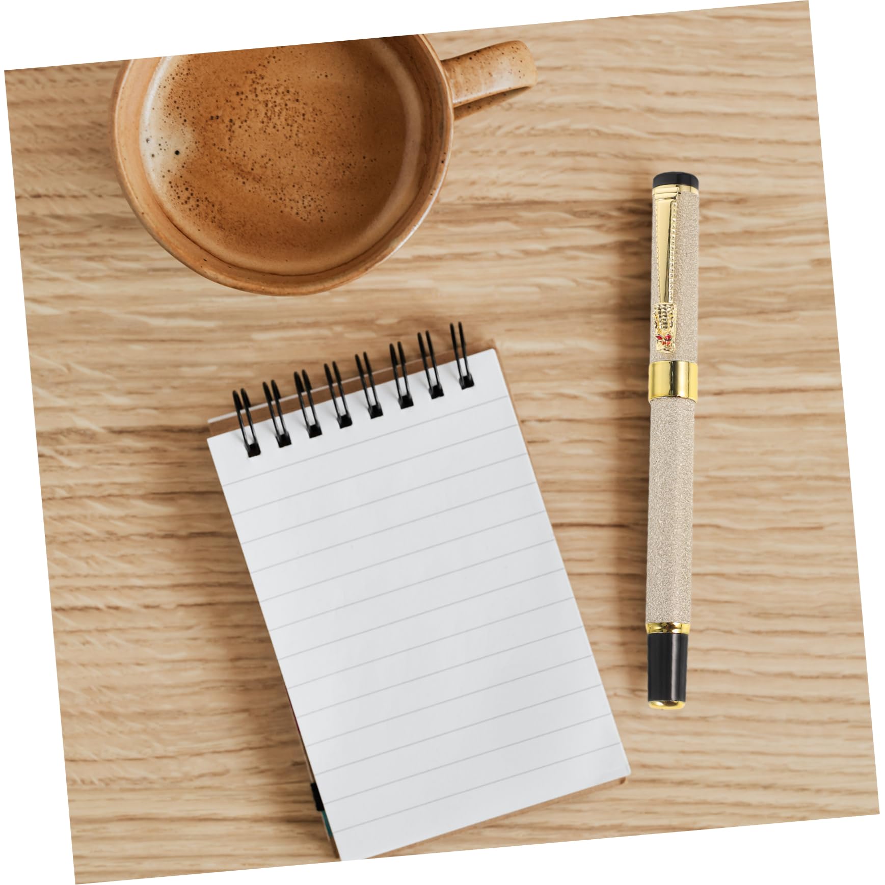 DOITOOL Penna Stilografica Ferro Beige Punta 0,7 mm con Coperchio
