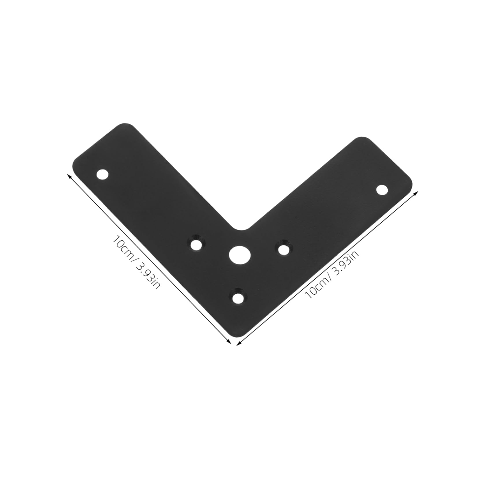 DOITOOL Staffe Angolari Acciaio Inox Nere 10 Pezzi 10x10 cm
