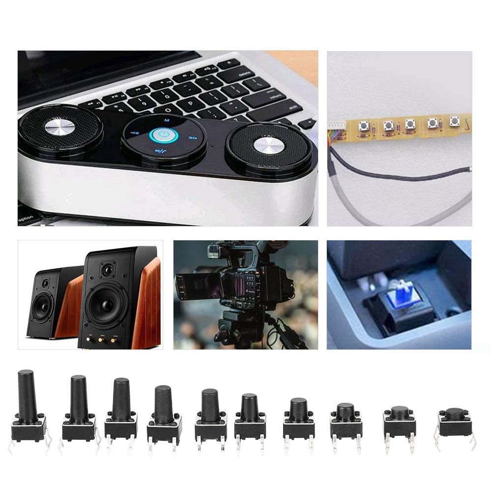 Saluaqui 52 Kit Interruttori Tattili 200 Pezzi 10 Misure