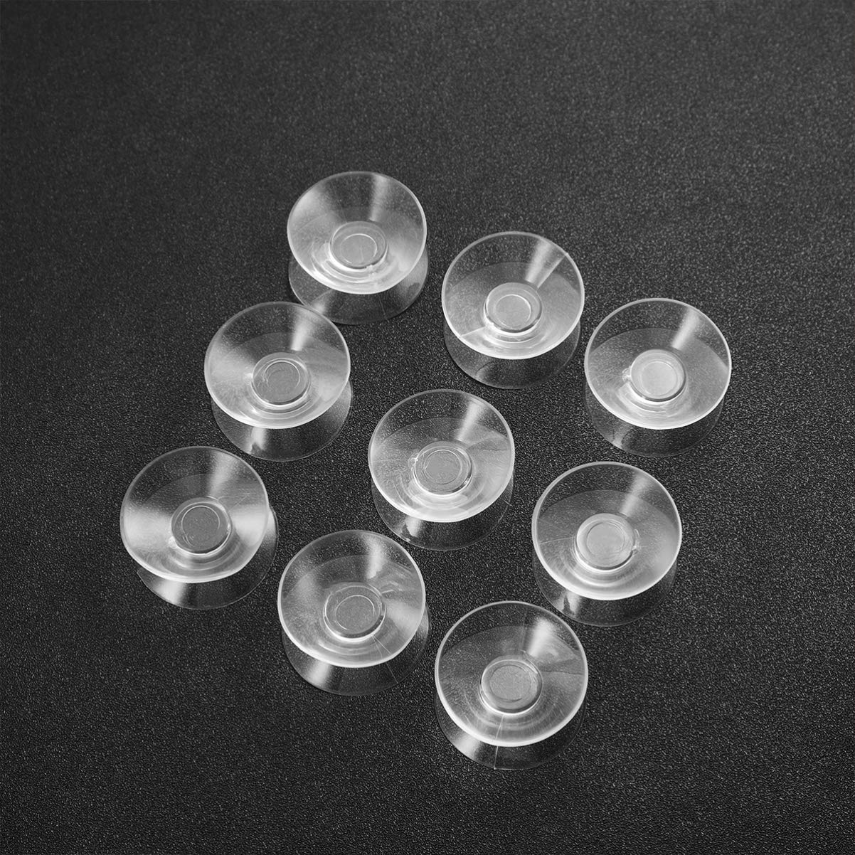 DOITOOL Ventose Biadesive 30 mm 10 Pezzi Trasparenti