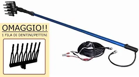 GrecoShop 3411 scuotiolive elettrico 12V telescopico con pettine omaggio
