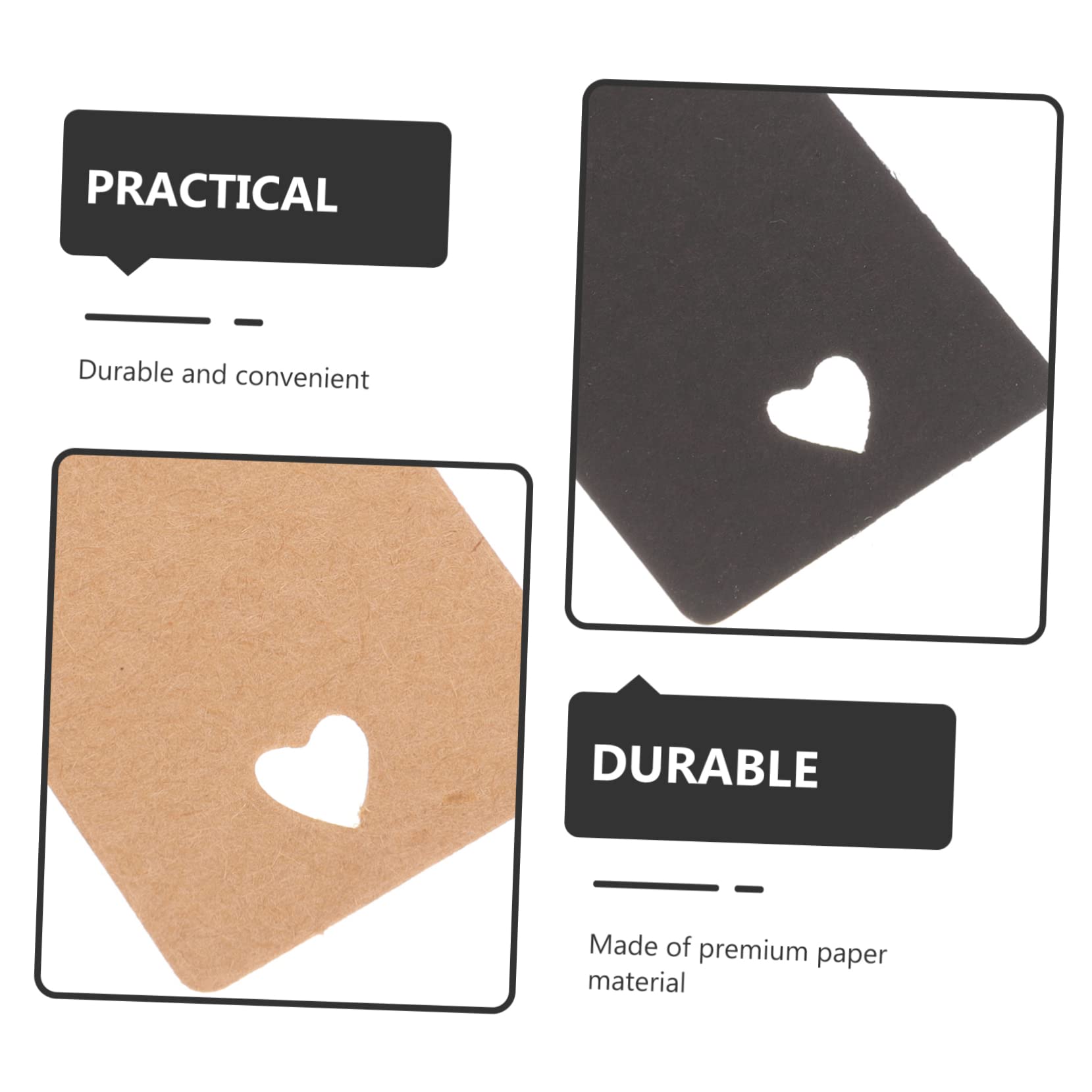 DOITOOL Etichette Carta Forate Avana 200 Pezzi 5x3 cm