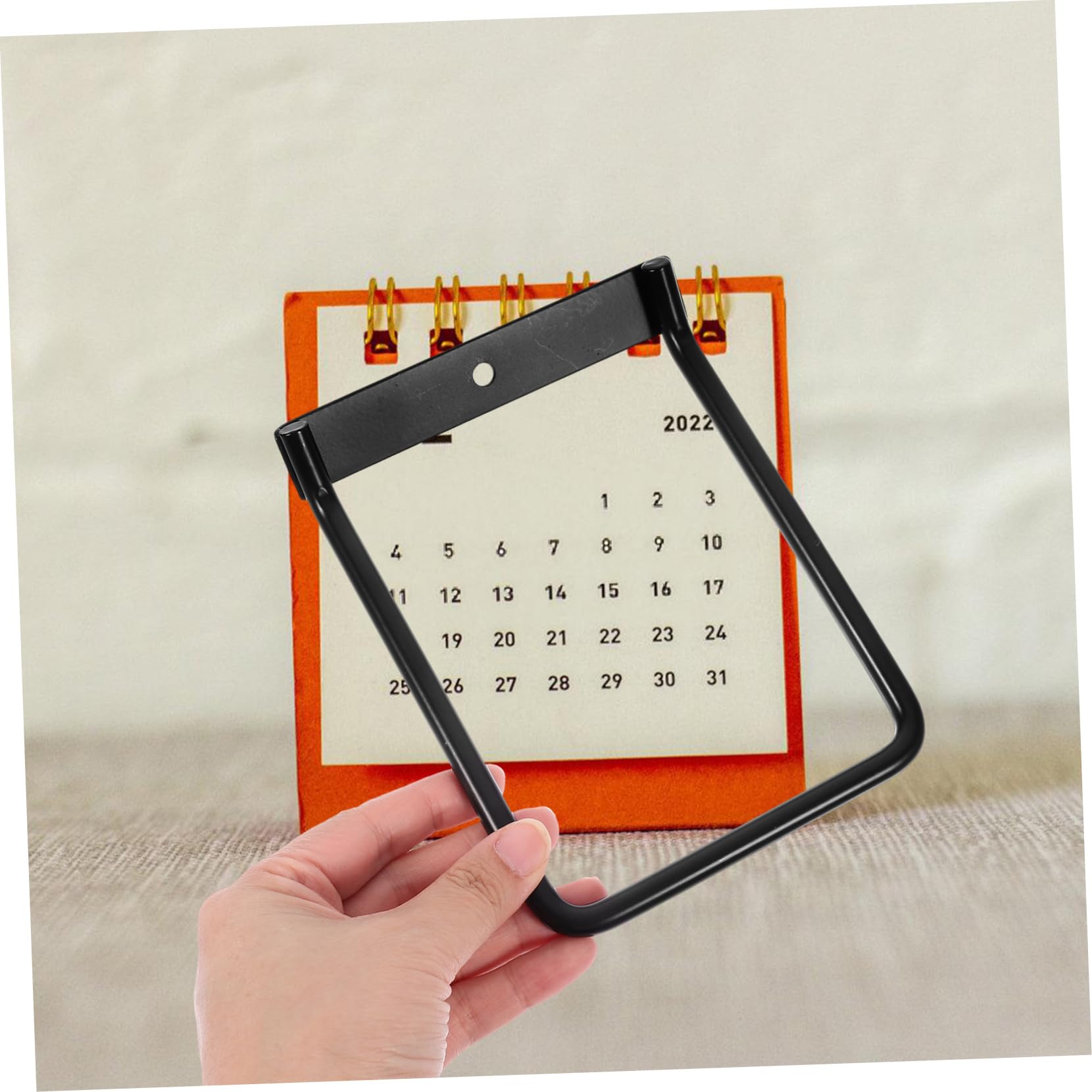 DOITOOL Supporto Calendario da Tavolo Ferro Nero 15 cm