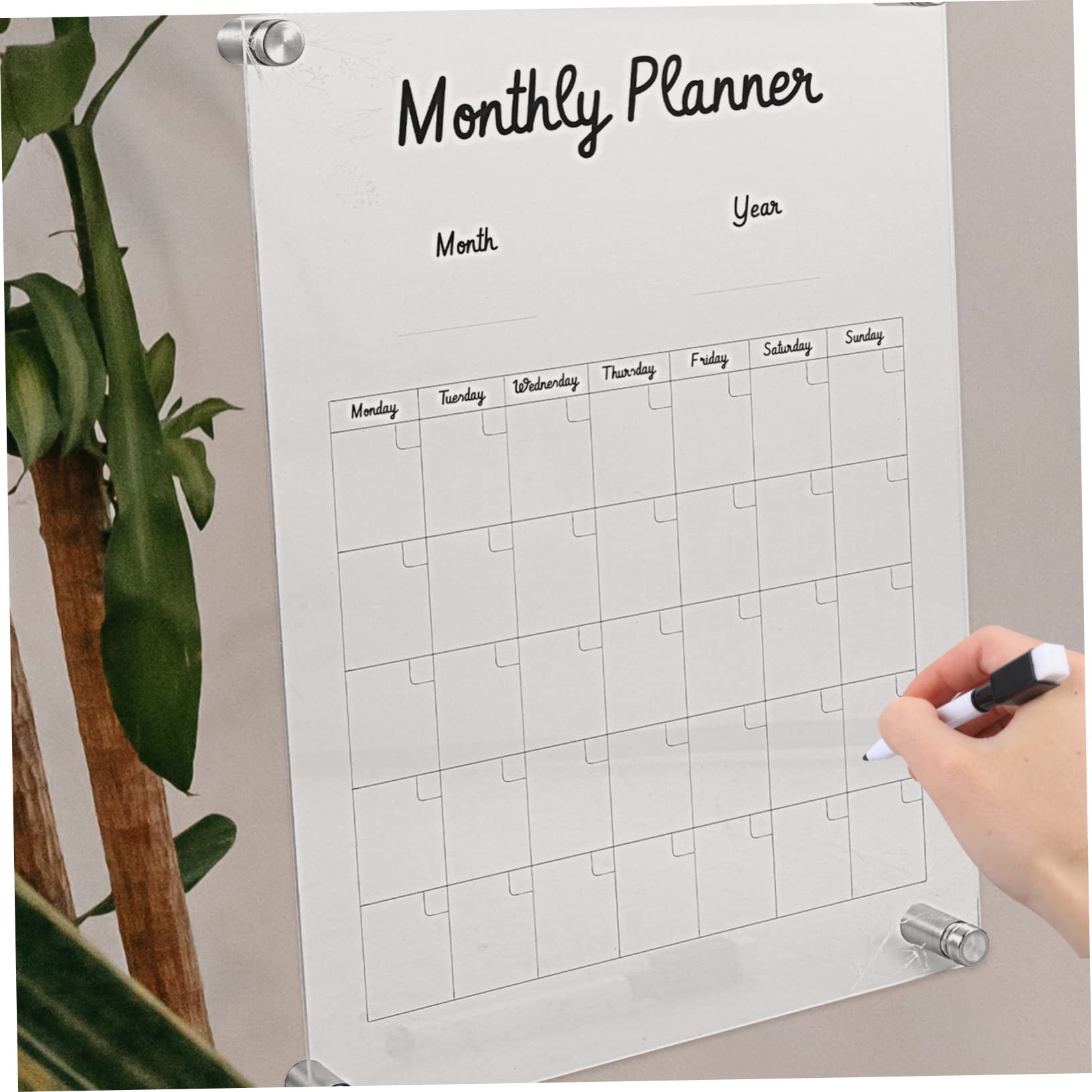 DOITOOL Lavagna Planning Settimanale Acrilico 40x29,7 cm