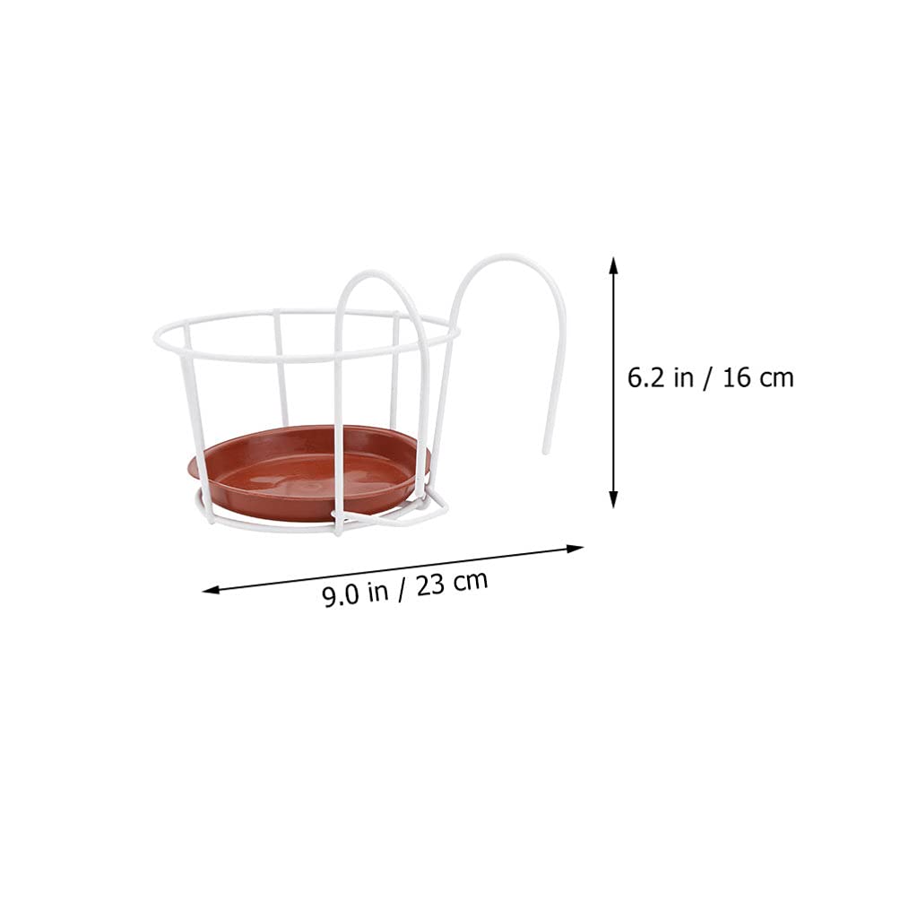 DOITOOL Fioriere Appese Metallo Bianche 23x16cm 5 Pezzi