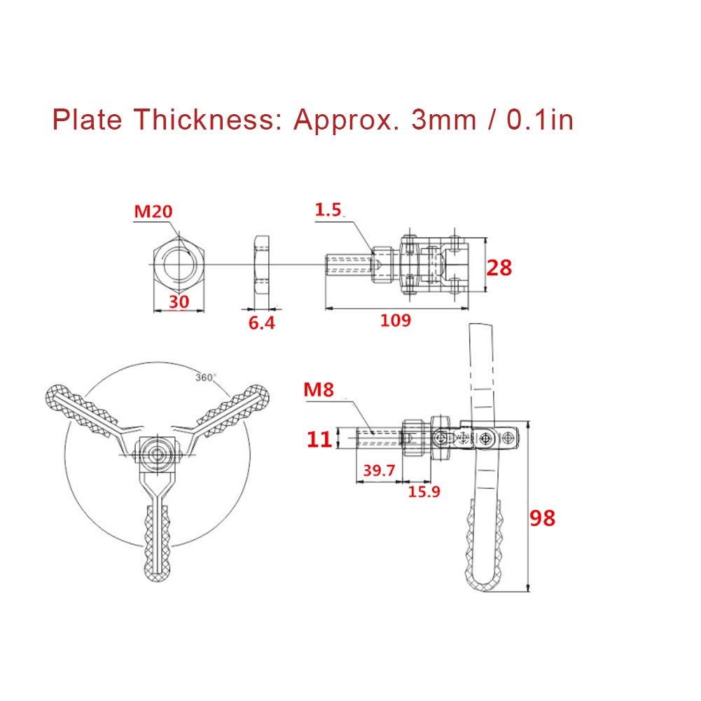Saluaqui Morsetto a Levetta Push-Pull 136 Kg Inox 180°