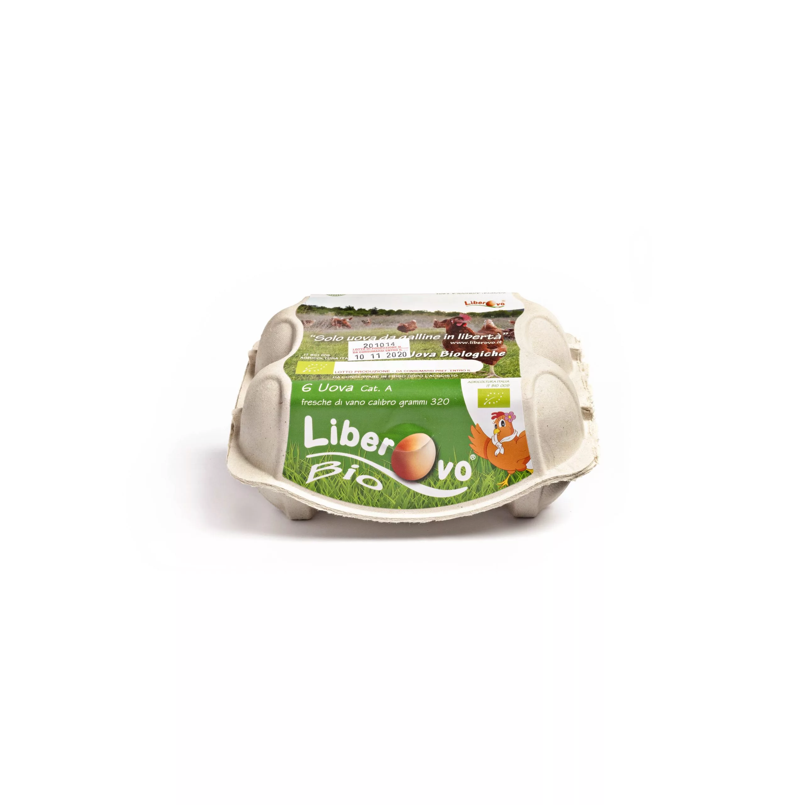 Liberovo Uova Bio 320 gr biologiche allevate all'aperto