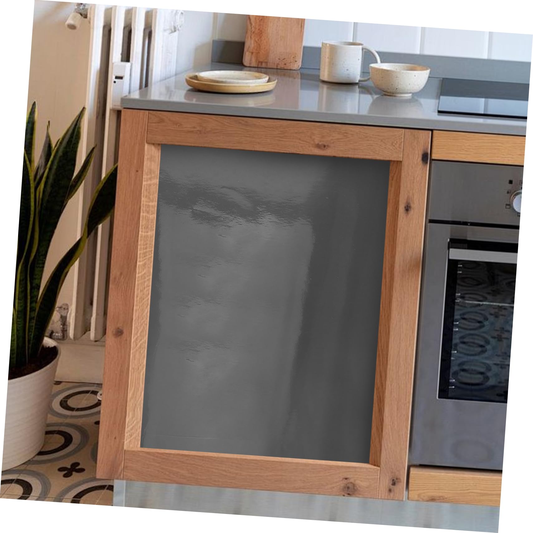 Doitool Pellicola Adesiva Grigio Scuro 100x30,5 cm per Mobili