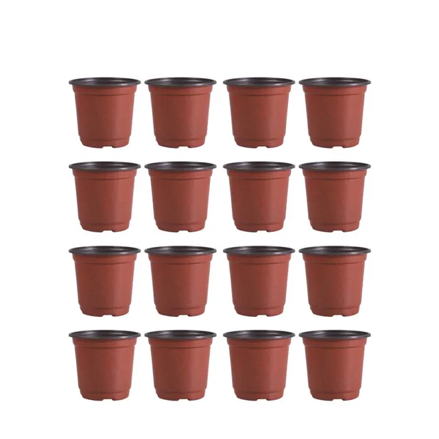 DOITOOL Vasi Plastica 12 cm 50 Pezzi con Fori Drenaggio