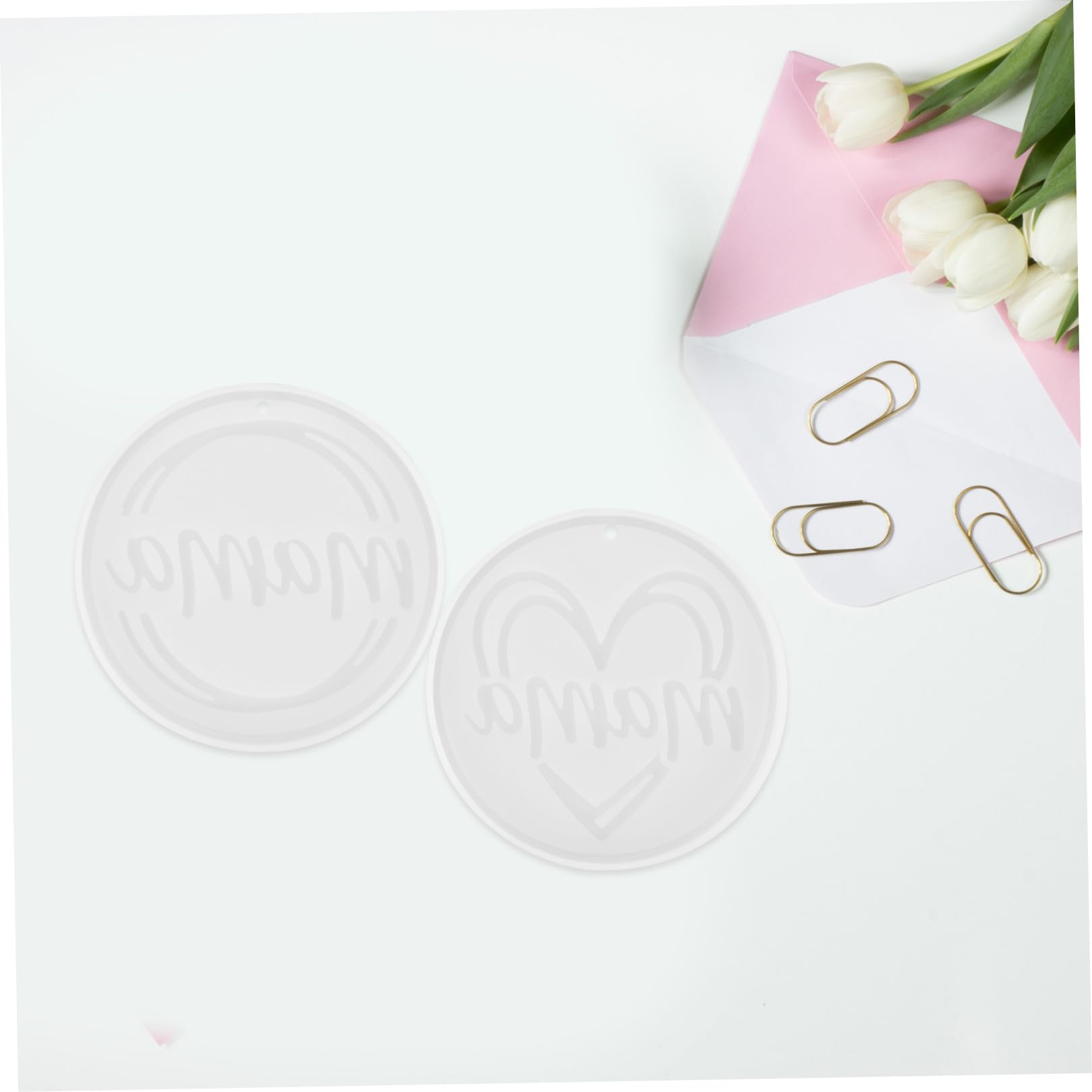 DOITOOL 2 stampi silicone Mom portachiavi resina antiaderenti